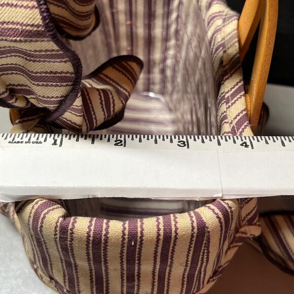 Longaberger 1998 Sweetheart Basket With Liner, Handle Tie & Protector Purple - Picture 7 of 9